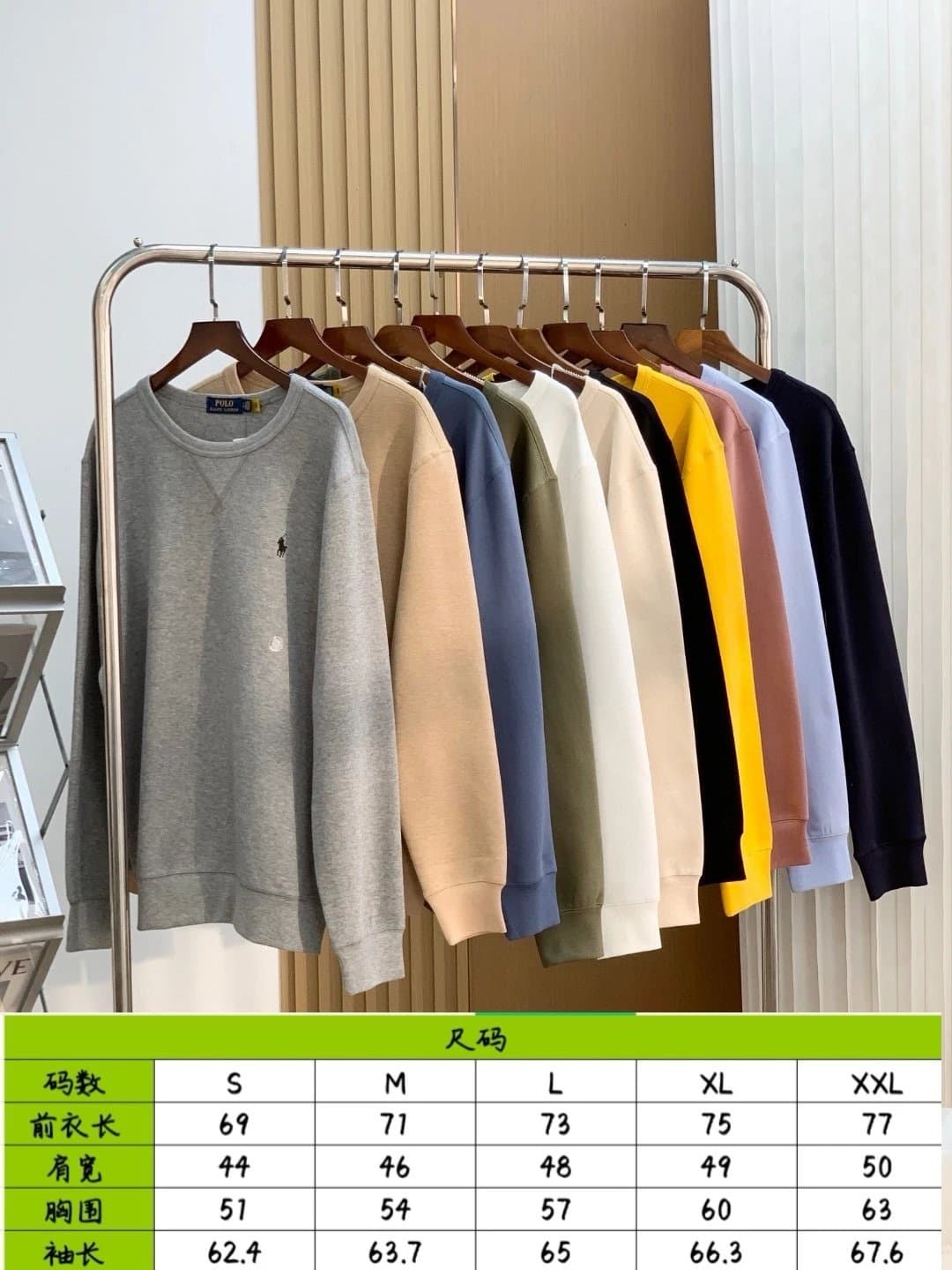 RL Basic 12 color round neck sweatshirt for men and women12 KK from Weidian