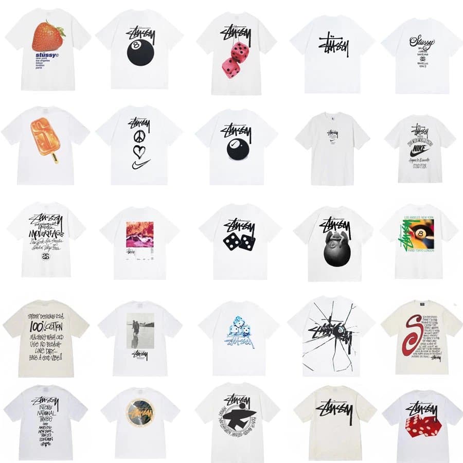 Short sleeved T shirt Heavy list dice from Weidian