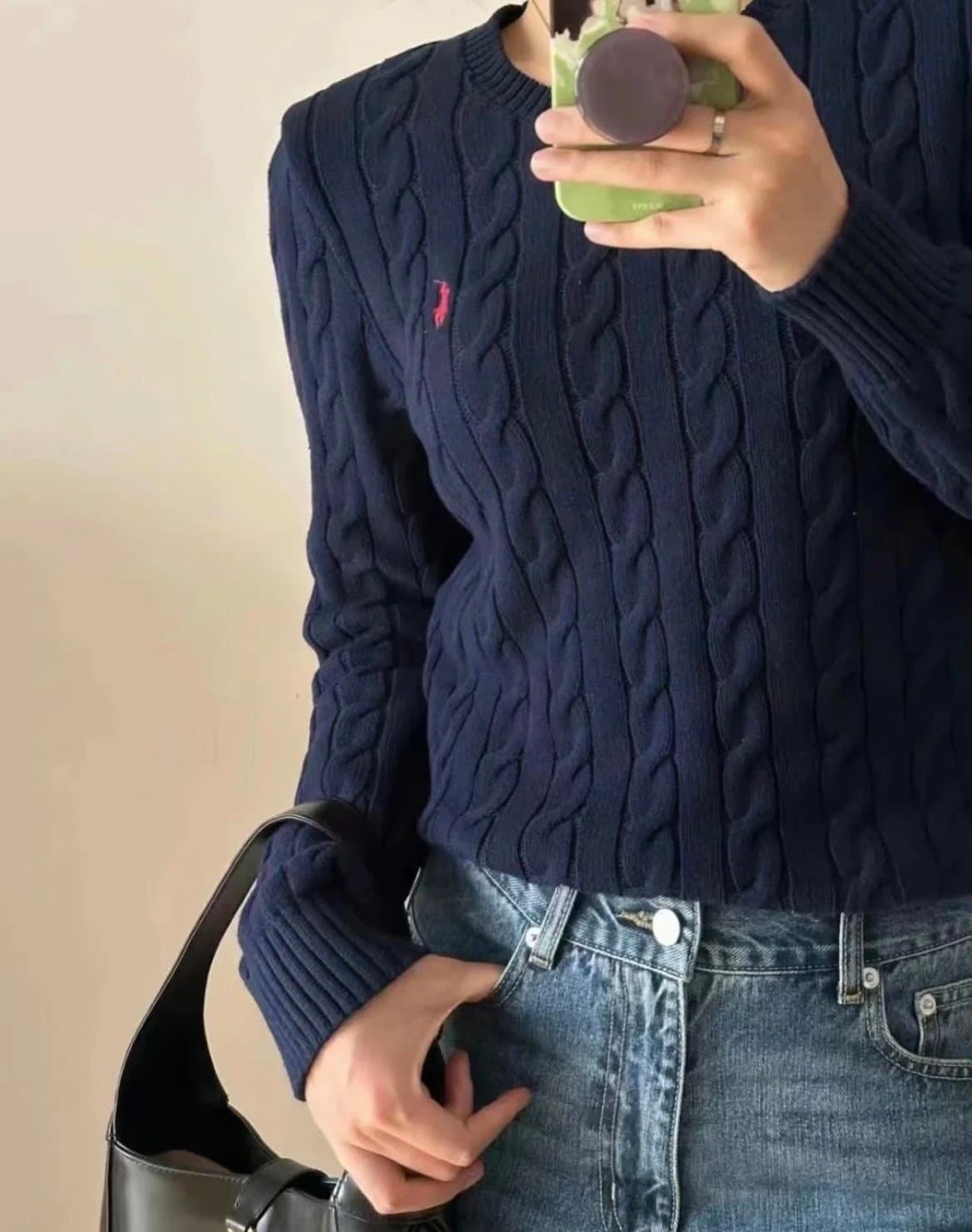 Thick knitted long sleeve sweater from Weidian