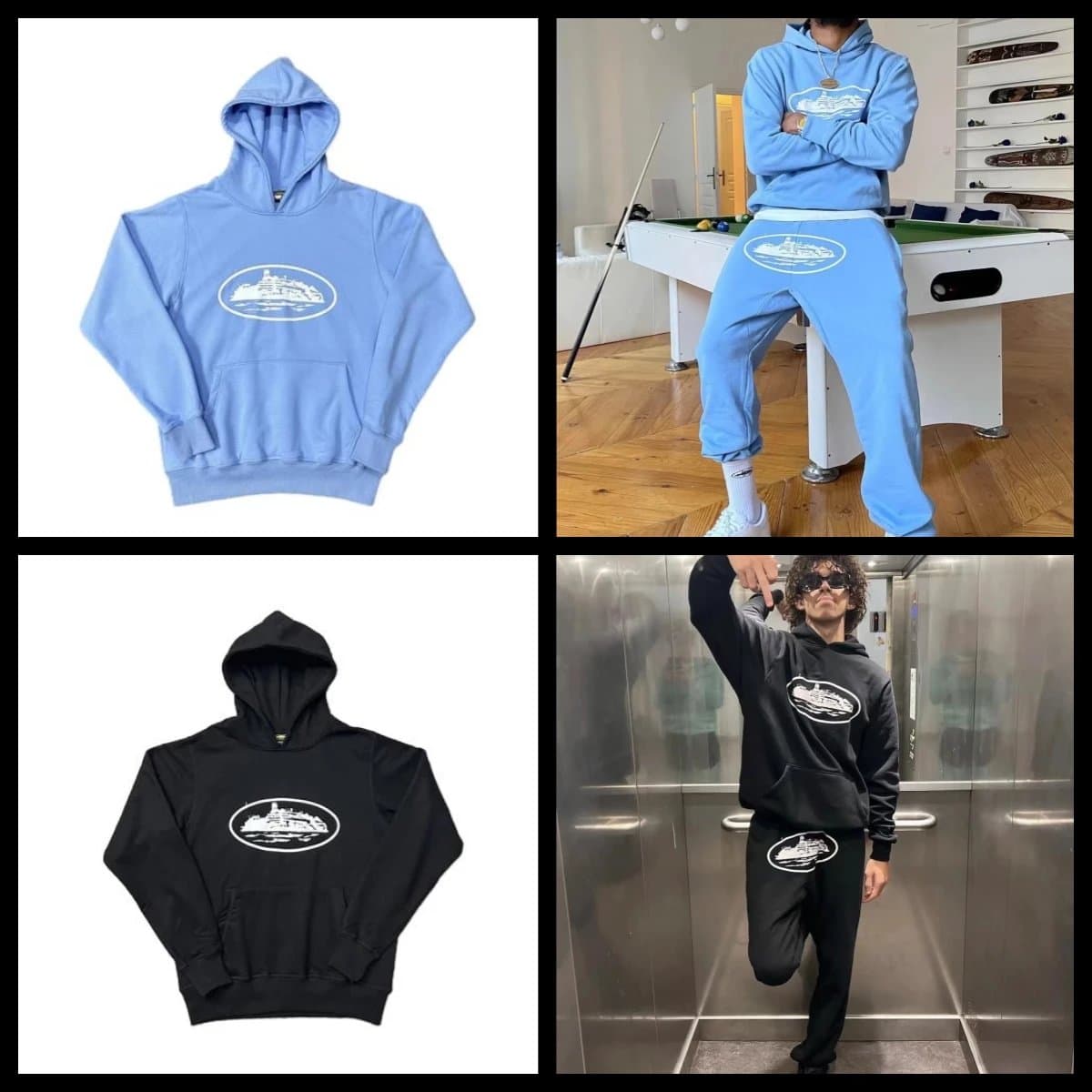 Sweatpants Street Sports Fashion Hood Sweatshirt with Plush from Weidian
