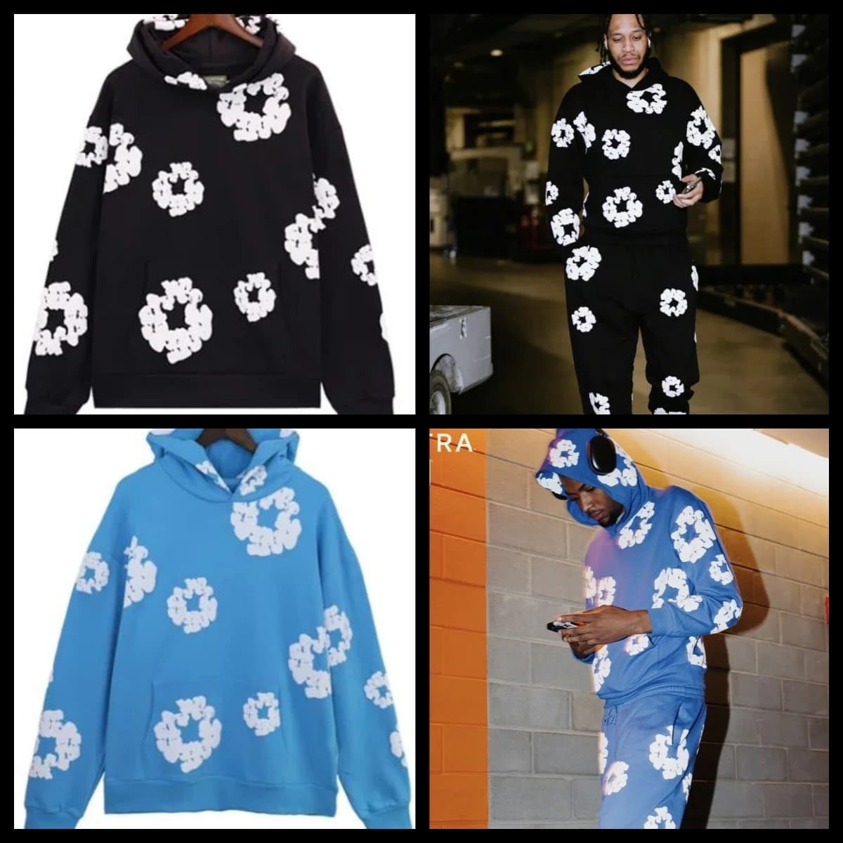 Couple suit sweatshirt trousers plus fleece sweatshirt hoodie from Weidian