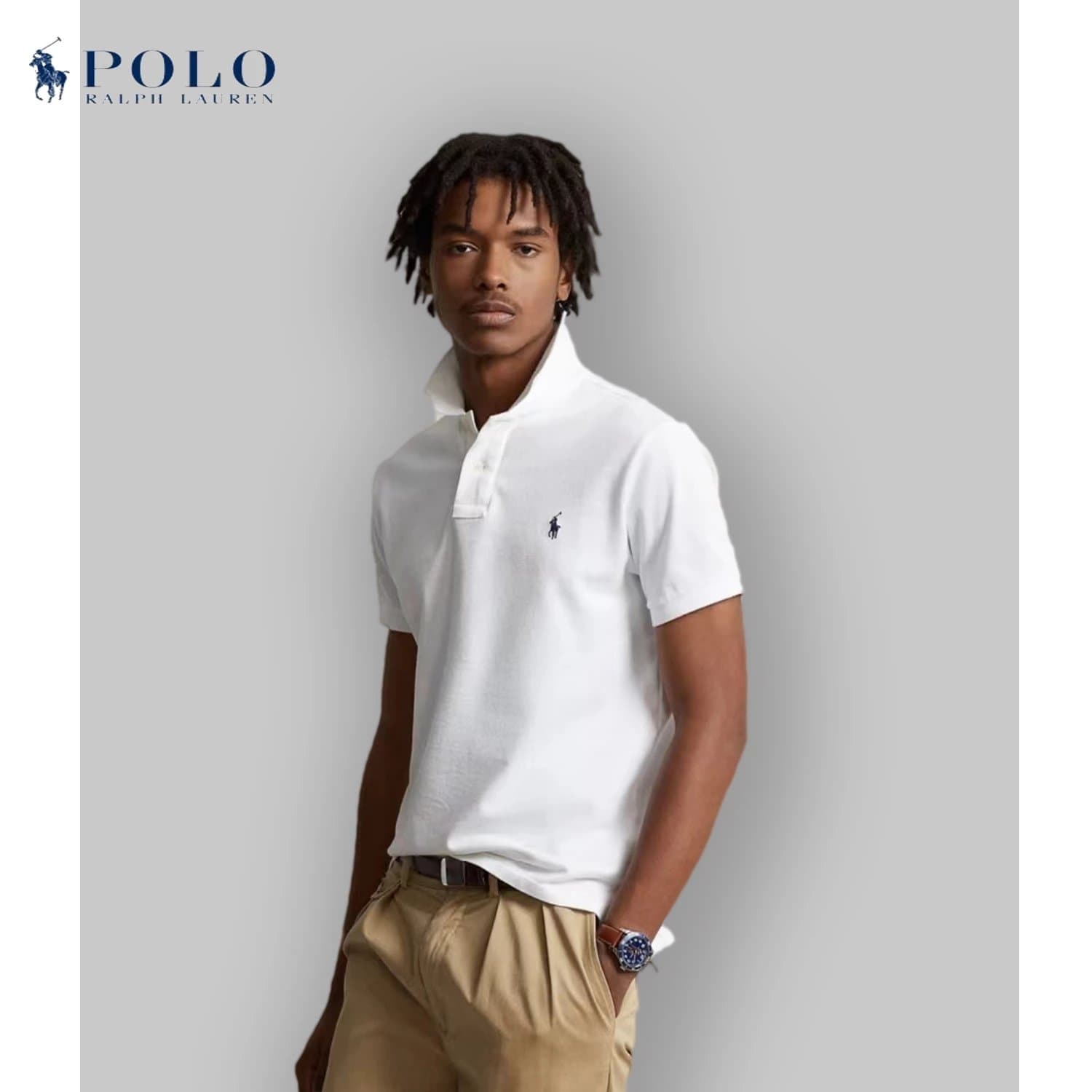 RL Raff Slim Fit Classic Sports Polo Shirt Small Label AXY from Weidian