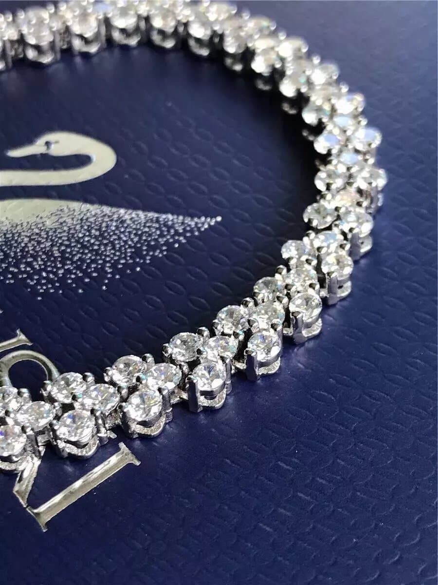 Bracelet zircon crystal couple style adjustable length ins style from Weidian