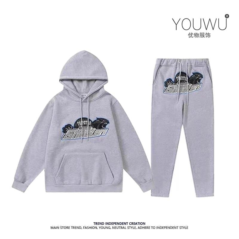 European and American fashion brand autumn and winter loose sweater American high street style men and women hooded suit from Weidian