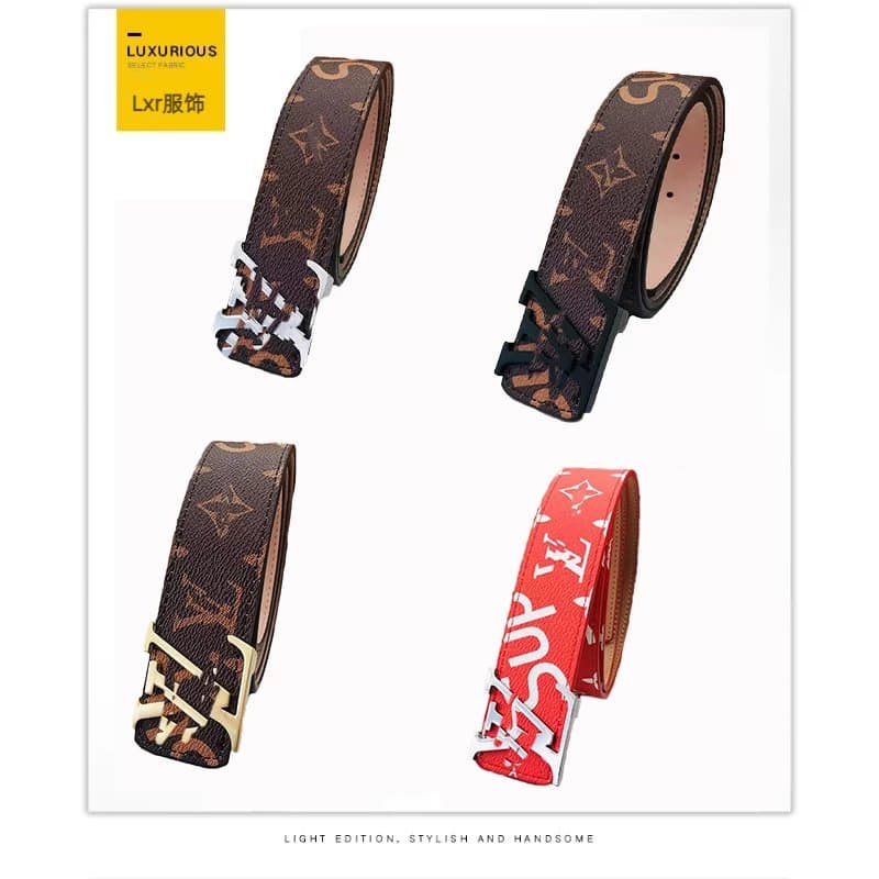 Men's genuine leather trendy belt cowhide men's youth smooth buckle fashion belt high version all match belt from Weidian