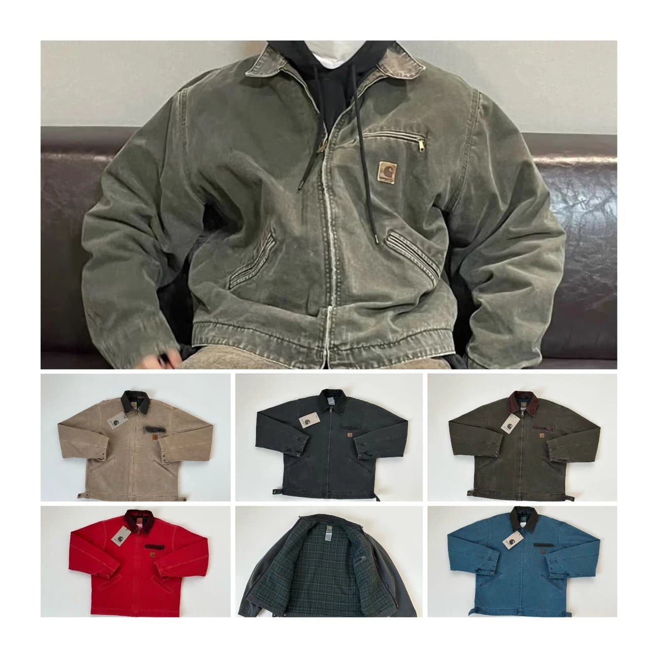 Five colors are released Quality bought with eyes closed Original quality Car Kaha T J97 second hand washed distressed jacket for men and women from Weidian