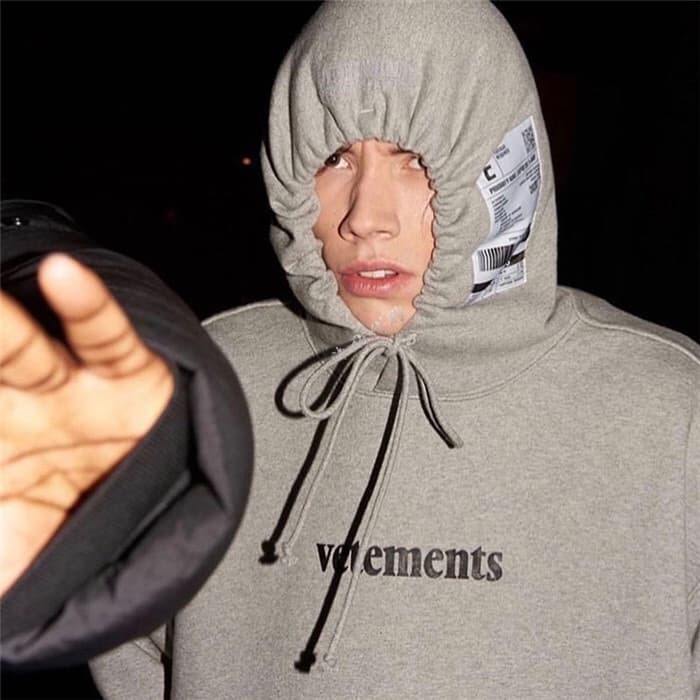 HB Homemade Return order V1tements outer label plus velvet hooded sweatshirt flocking print full of texture from Weidian