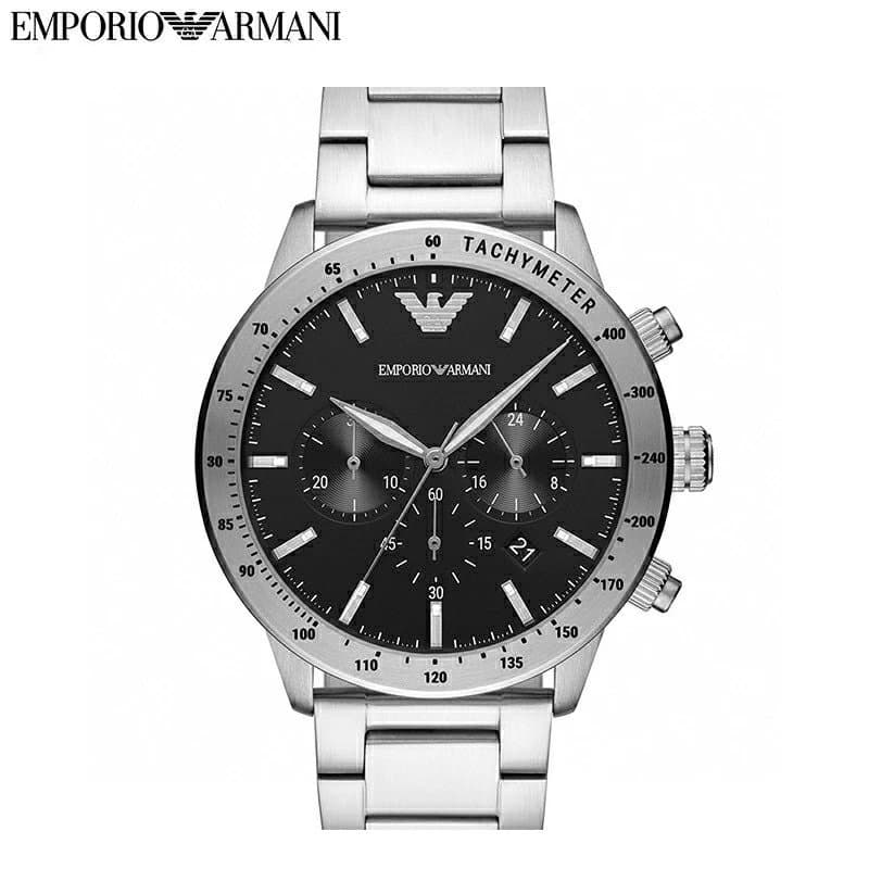 Owl three eye chronograph steel strap watch AR11241,015 from Weidian
