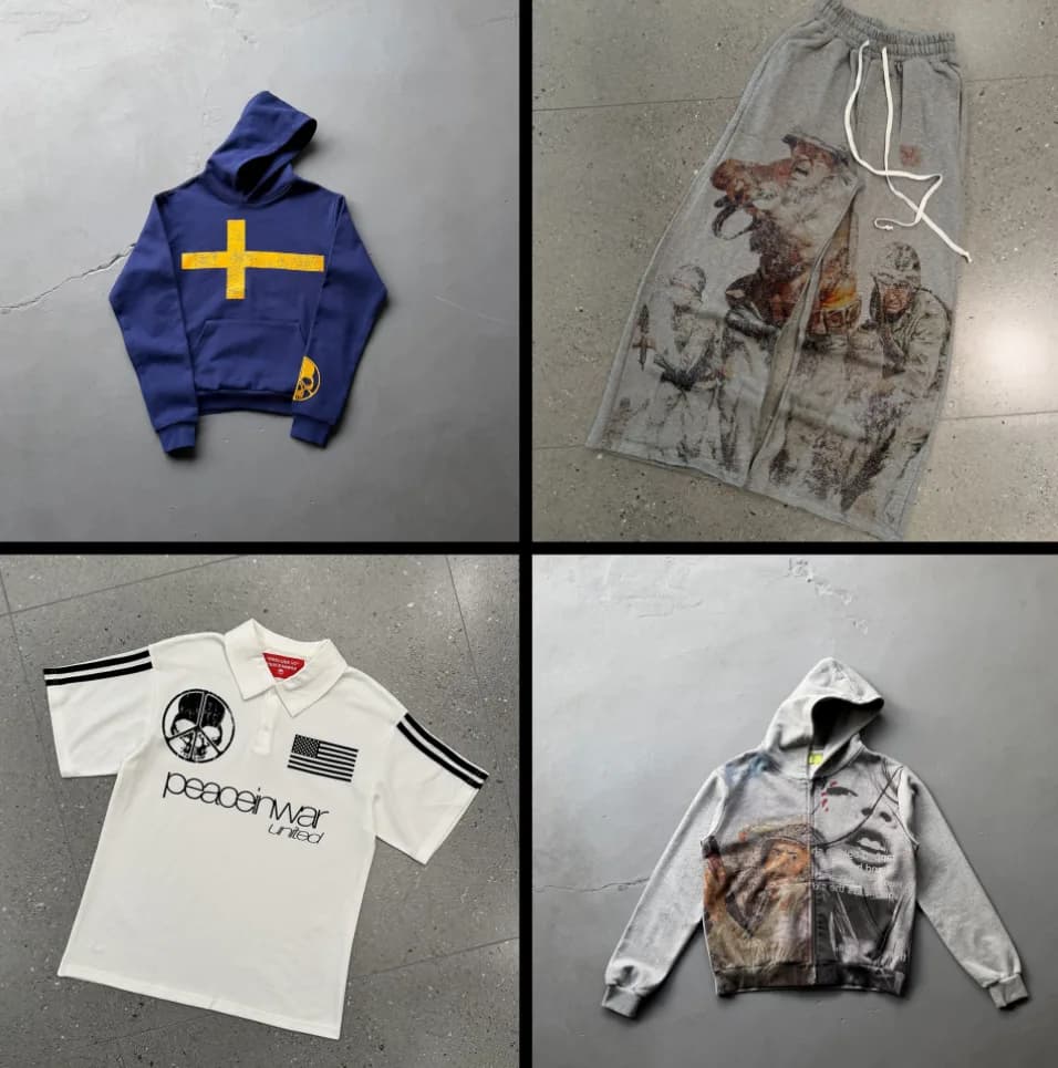Peace in War Graphic Hoodie — hoodies from Weidian