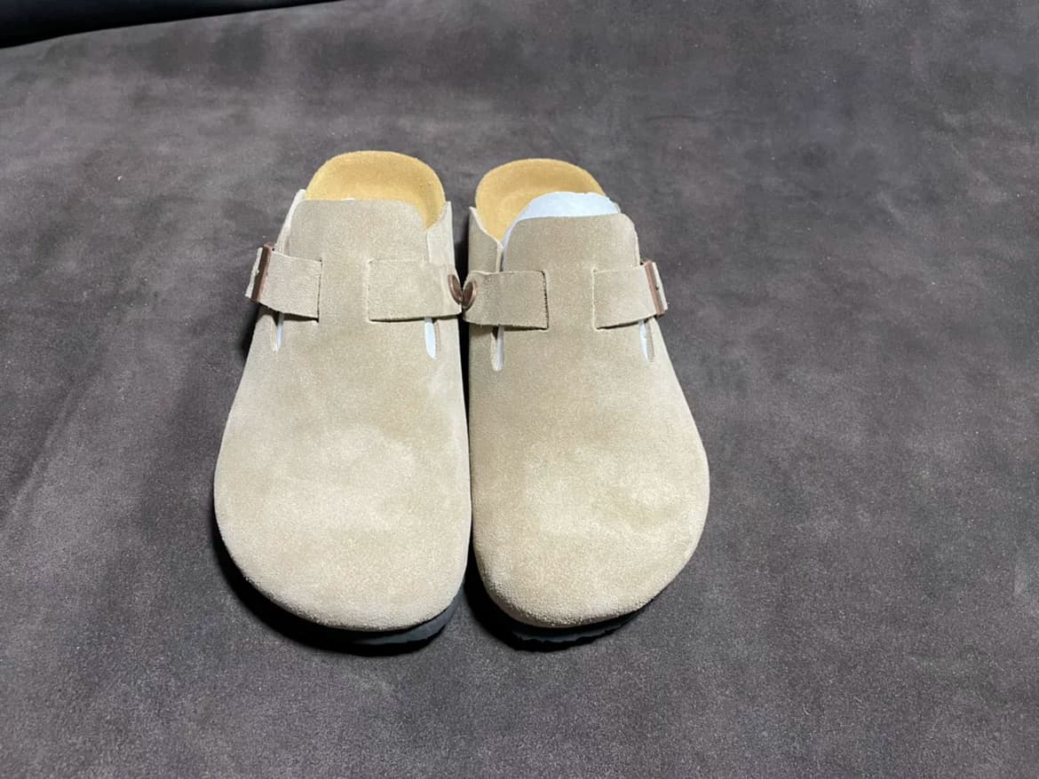 BMXM half covered slippers for men and women, the same style, Bohai suede fashion lazy shoes from Taobao