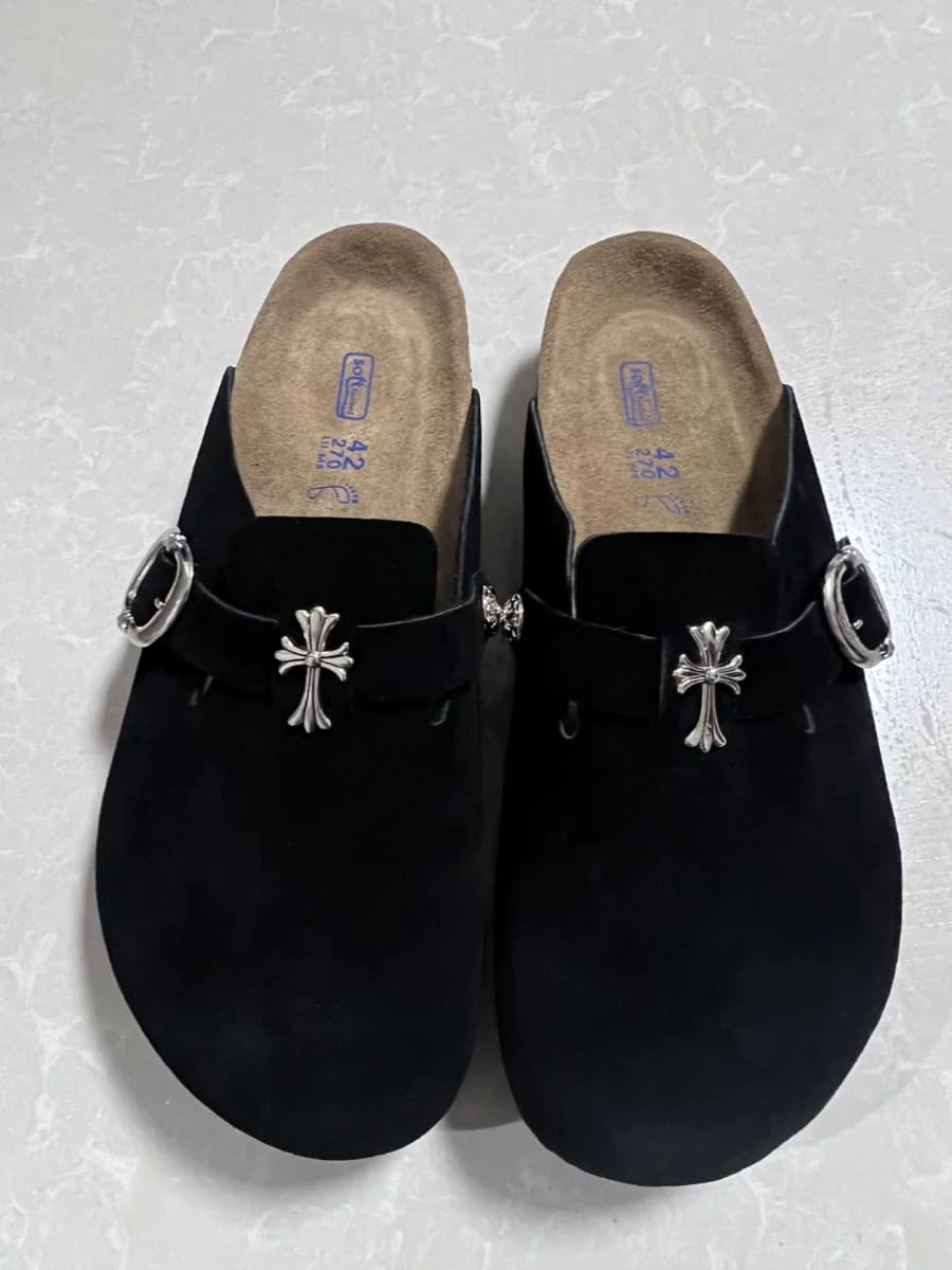Remake closed toe slippers customized transformation black unisex from Taobao
