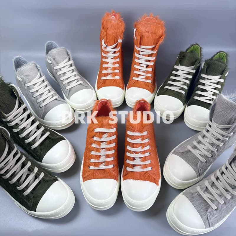 D's homemade 21FW main line horse hair high top shoes horse hair low top shoes unisex couple shoes from Taobao
