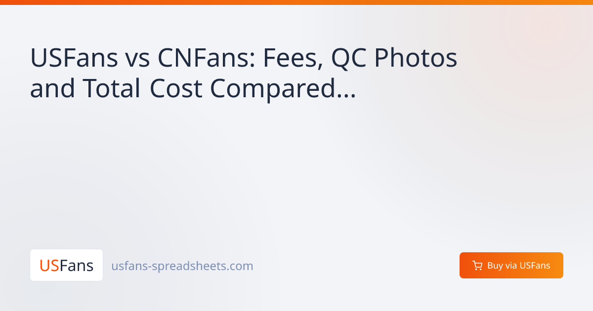 USFans vs CNFans: Fees, QC Photos and Total Cost Compared (2026 Update)